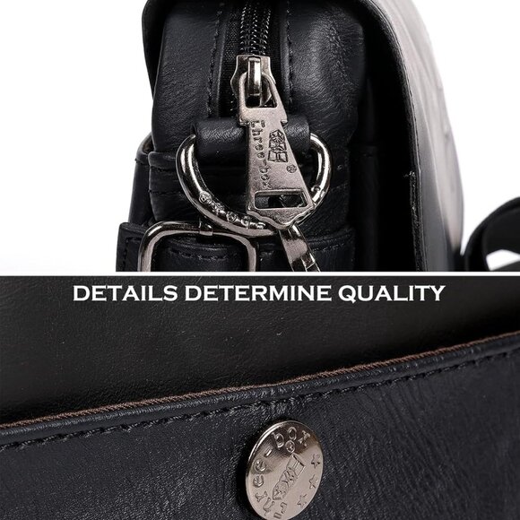 Men's Stylish Leather Anti-Theft Crossbody Bag - Original Design, 9x5in - Picture 7 of 7